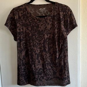 Willi Smith brown sheer top. Size L